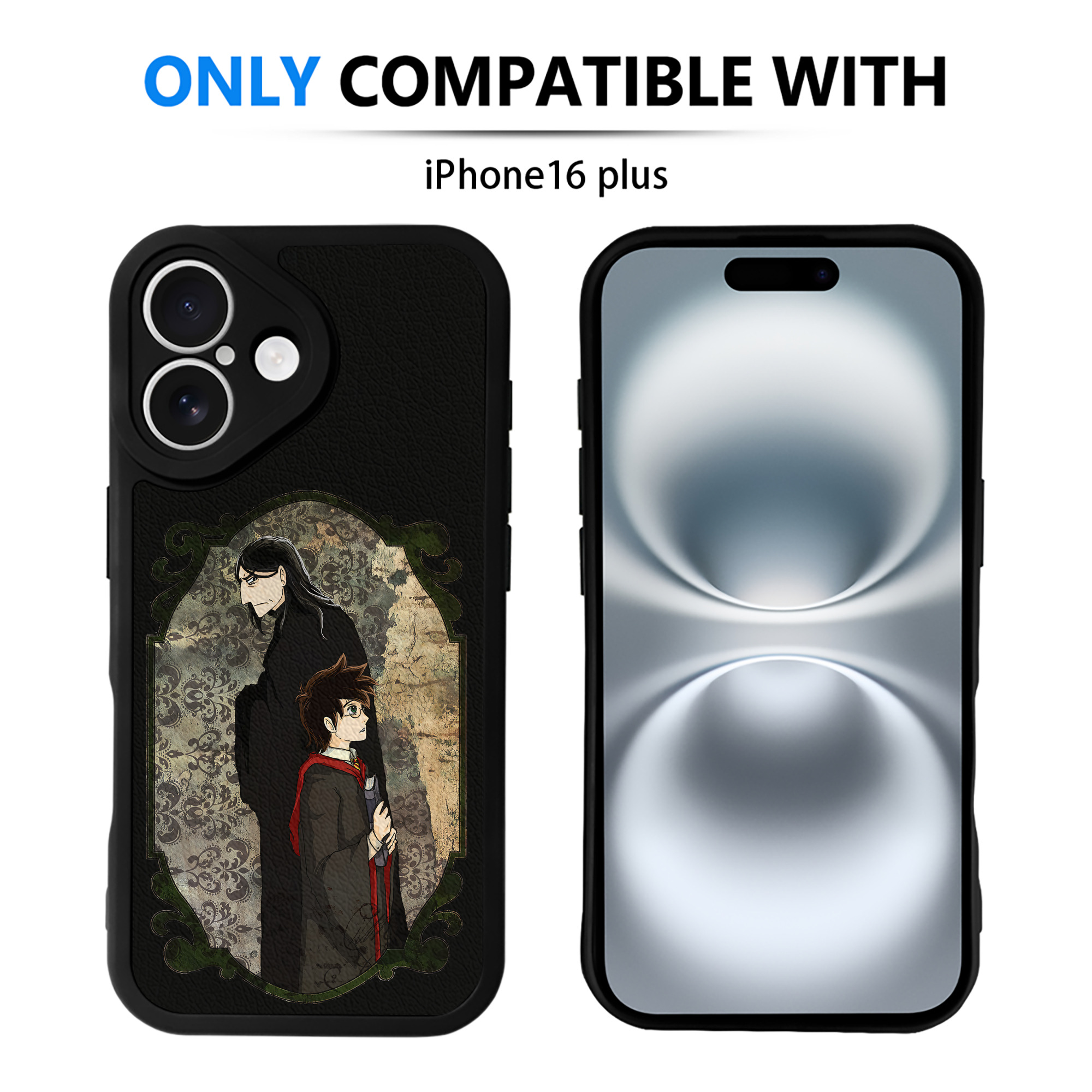 （画像用） Harry Potter ハリー・ポッターシリーズ 【iPhone 16シリーズ対応】シリコンスマホケース（レザー調） 材質：シリコン